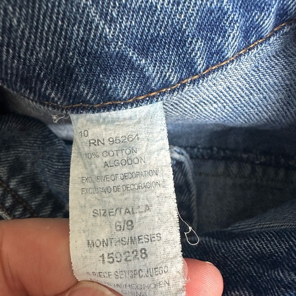 Boys infant embroidered dinosaur Jean jacket 6-9 mths - Picture 3 of 4